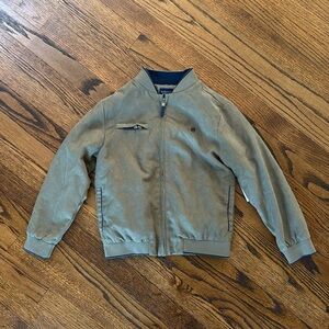 Nukutavake Kids 8 Classic Beige/Olive Cropped Bomber Jacket